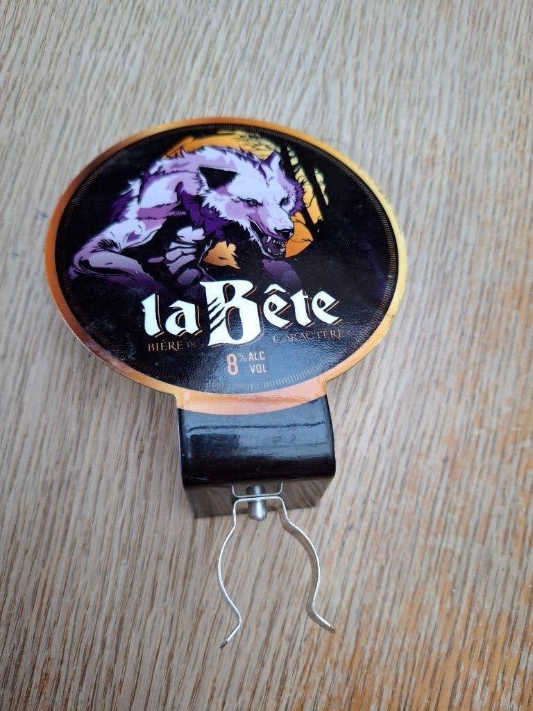 Tapruiter in emaille van het biermerk La Bête, Verzamelen, Biermerken, Ophalen of Verzenden, Nieuw, Reclamebord, Plaat of Schild