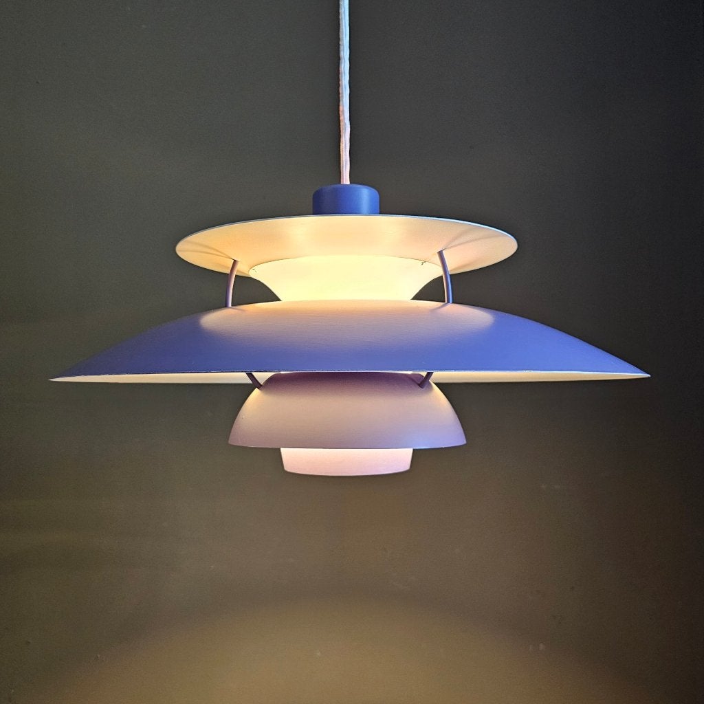 Vintage Paarse PH5 - Poul Henningsen voor Louis Poulsen, Mid Century Deens vintage design, Zo goed als nieuw, X, Metaal