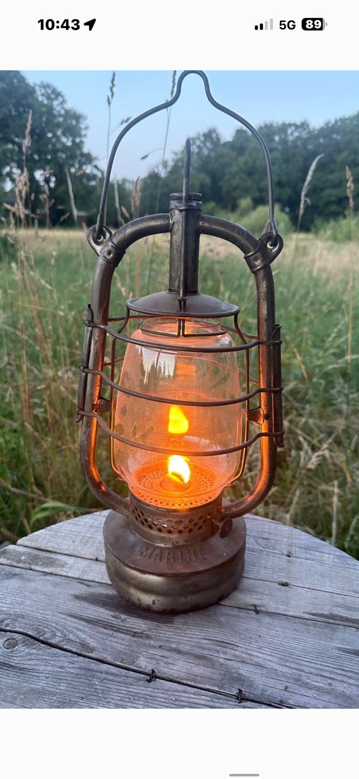 Antieke ALG No. 1 "Marine" stormlamp /stormlantaarn Jaren 20, Antiek en Kunst, Ophalen of Verzenden