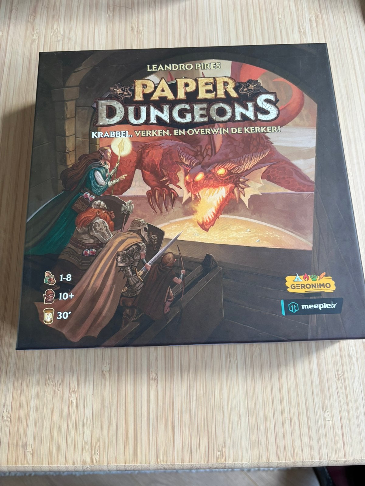 Paper Dungeons bordspel, Ophalen of Verzenden, Zo goed als nieuw
