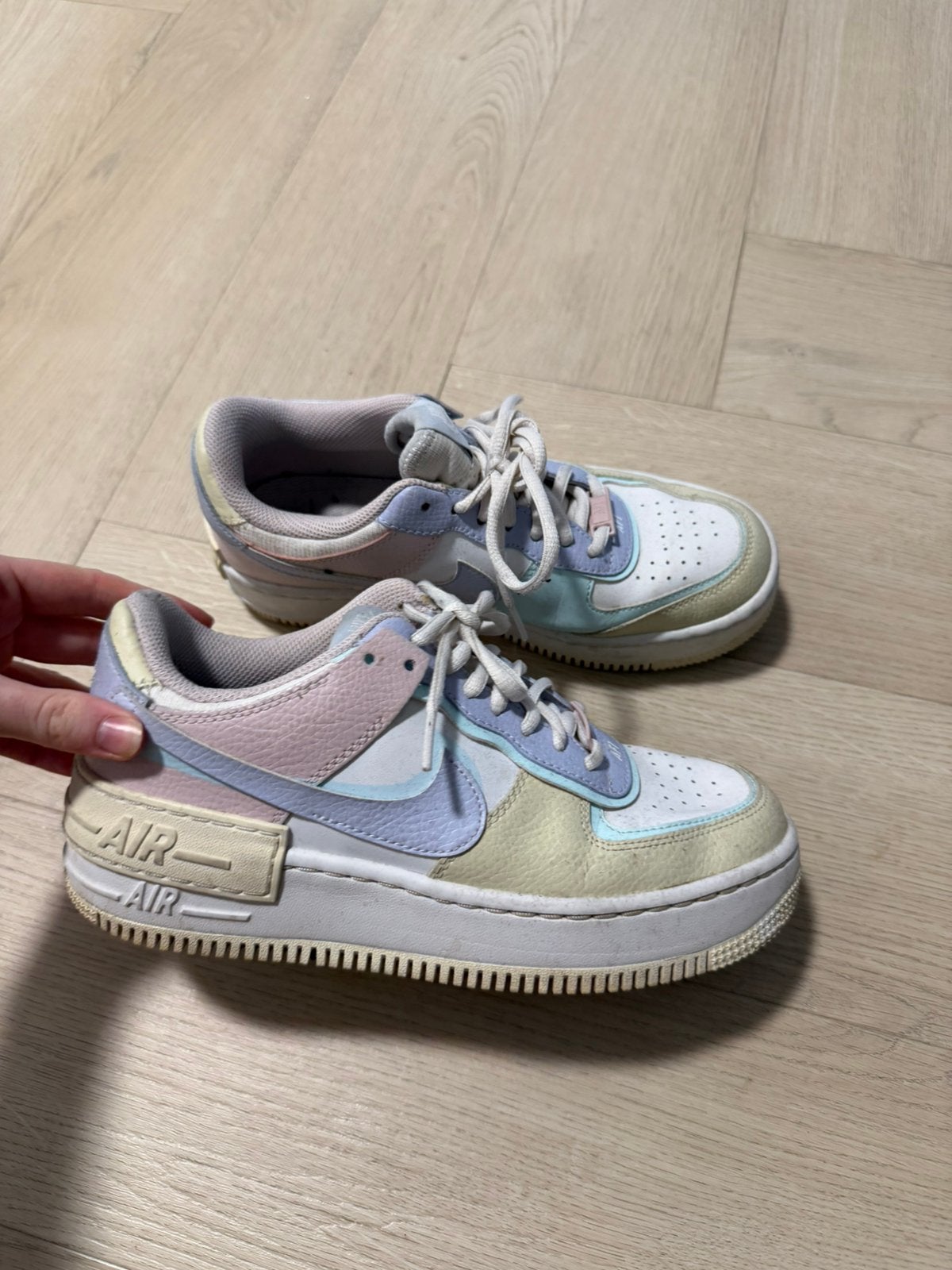 Nike WMNS Air Force 1 Shadow White Glacier Blue Ghost, Ophalen of Verzenden, Zo goed als nieuw, Wit