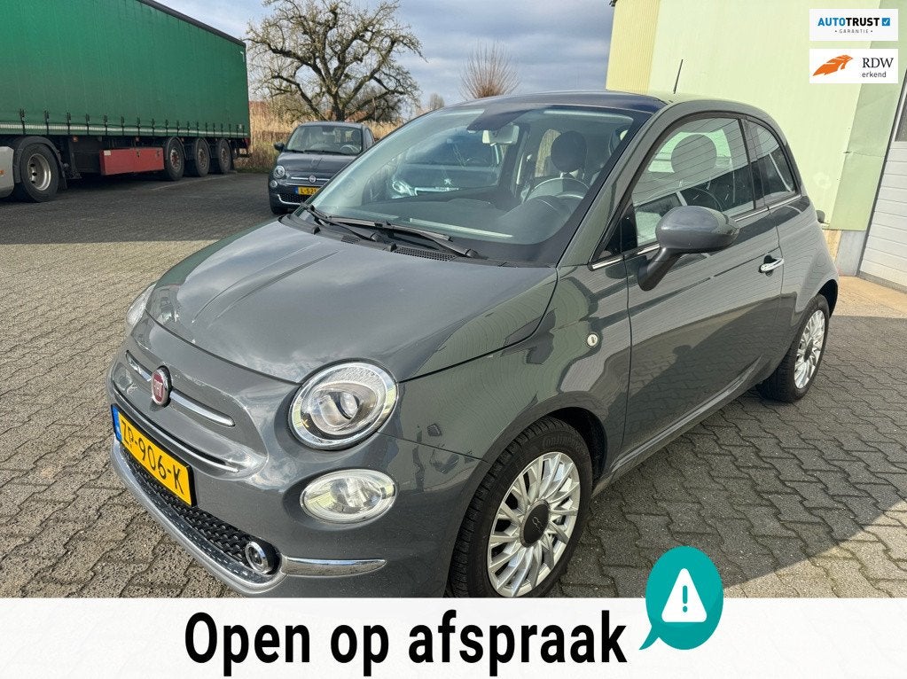 Fiat 500 Apple CarPlay|Lounge|Panoramadak|Airco|Leder|Lm Vel, Auto's, Voorwielaandrijving, Leder en Stof, Origineel Nederlands