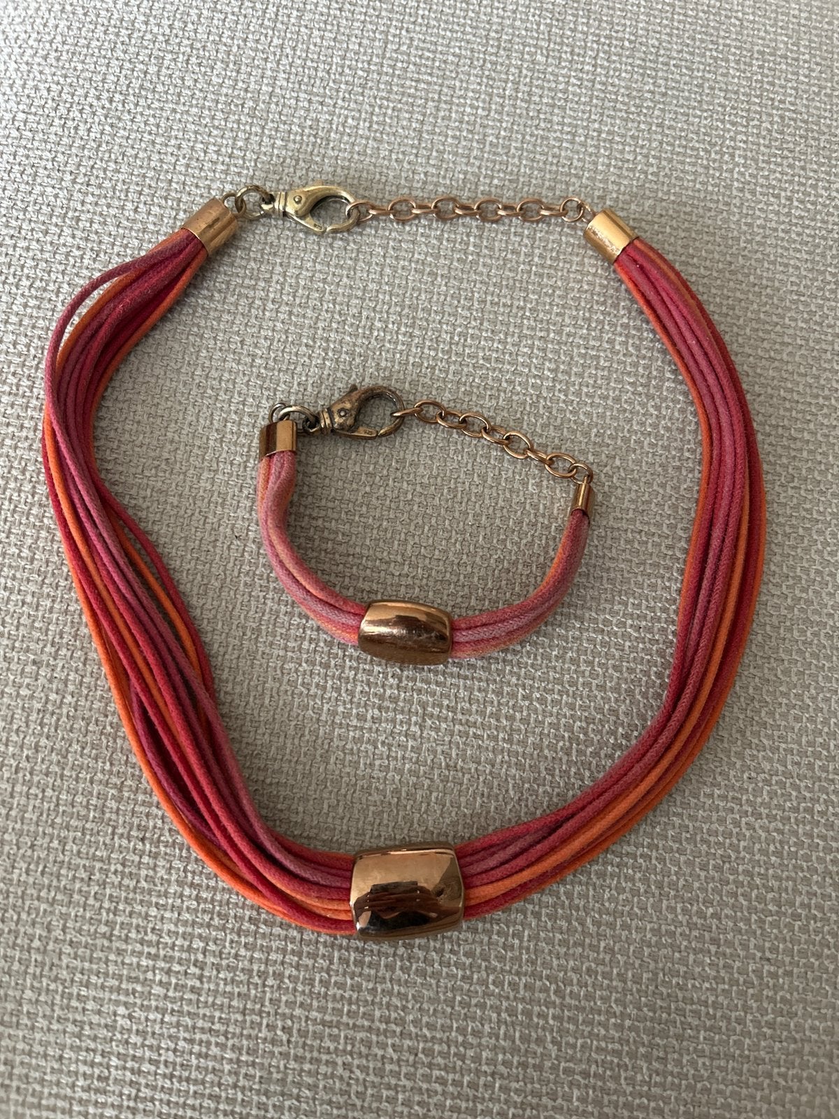 Prachtige Sieradenset – 925 Zilver vergulden sluiting, Sieraden, Tassen en Uiterlijk, Verzenden, Gebruikt, Roze, Zilver