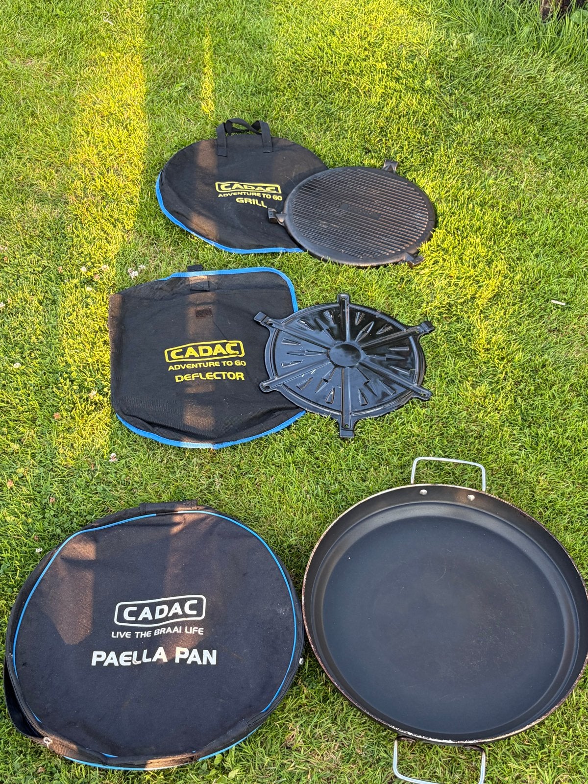 CADAC 50cm Grillplaat, Deflector en Paëllapan Set, Ophalen, Gebruikt