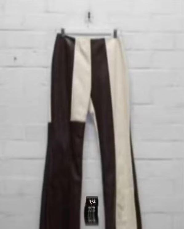 Erika Cavallini - Imitatieleren broek maat 34 - Nieuw €365, Bruin, Verzenden, Nieuw, X