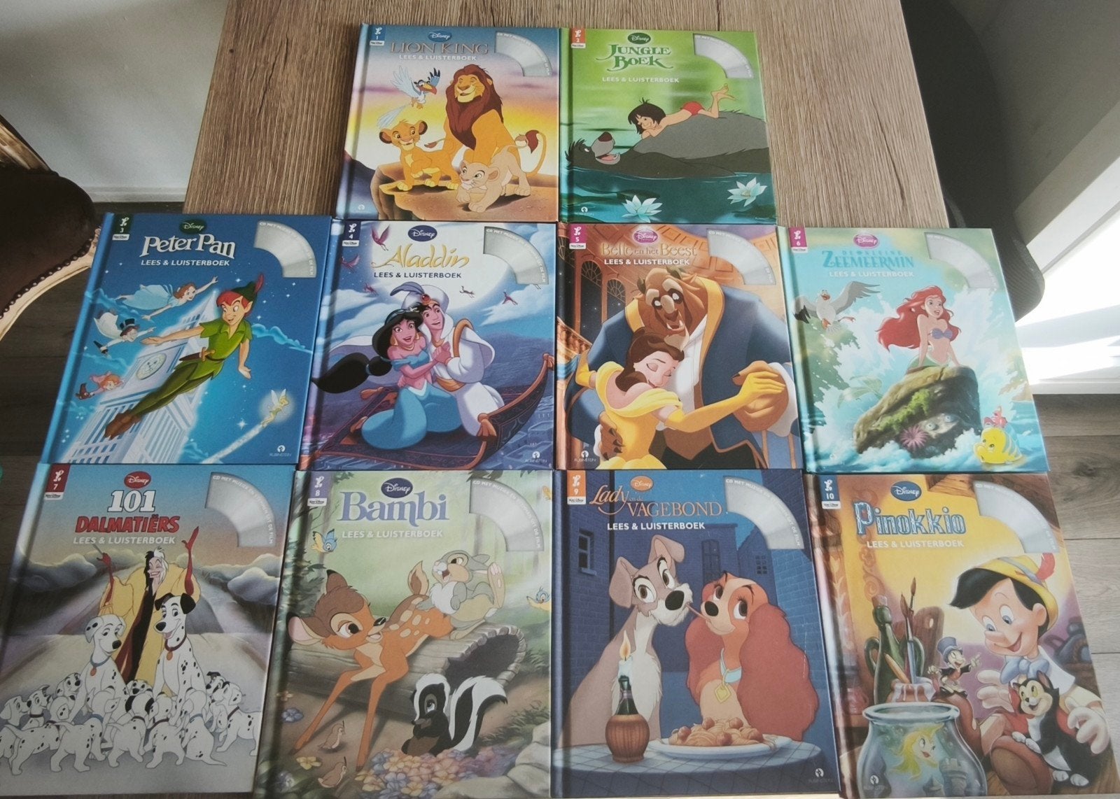 Walt Disney lees- en luisterboeken set (1-10) met cd's, Ophalen, Zo goed als nieuw, Sprookjes