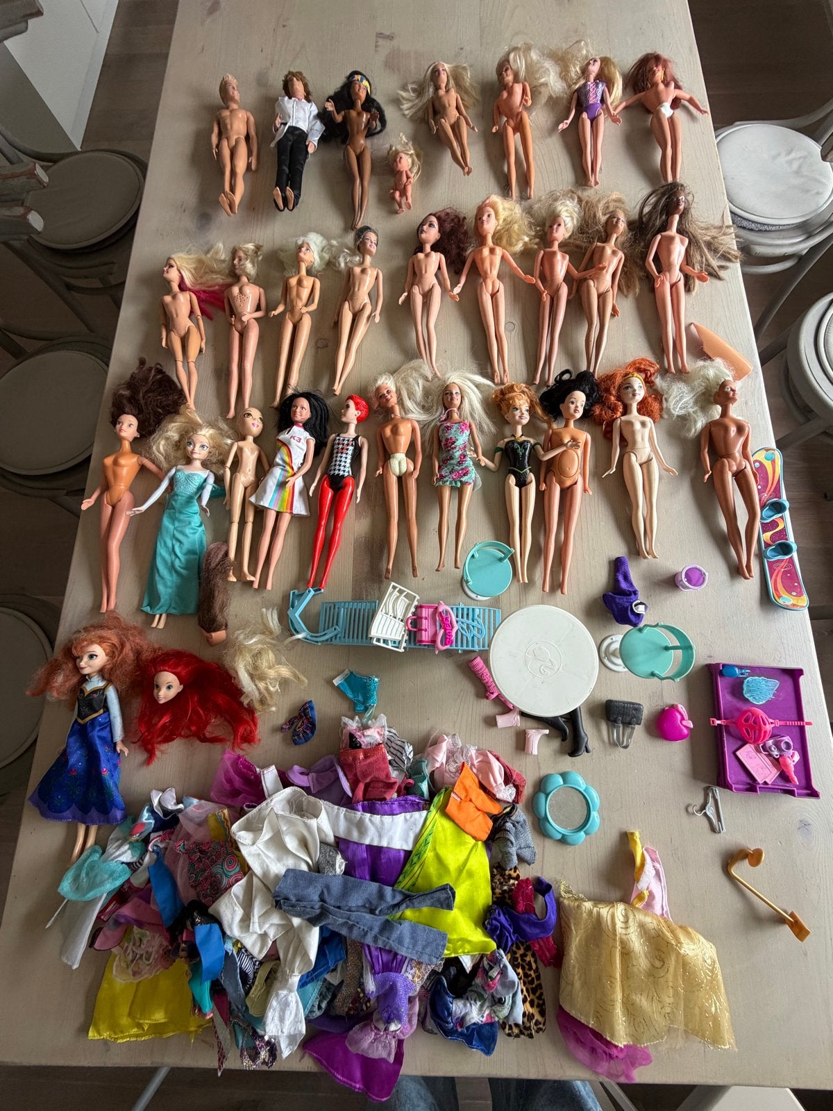 Grote collectie Barbiepoppen en accessoires