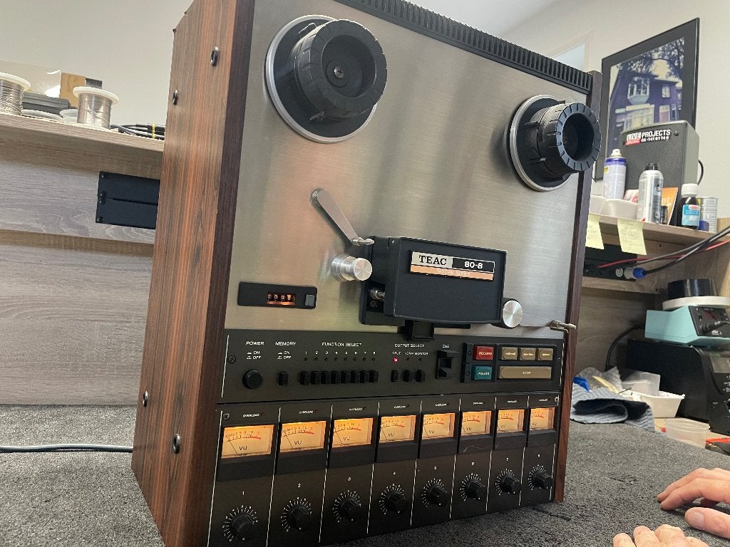 TEAC TASCAM 80-8 — 8-sporen bandrecorder (1/2 inch), Ophalen of Verzenden, Gebruikt, Audio