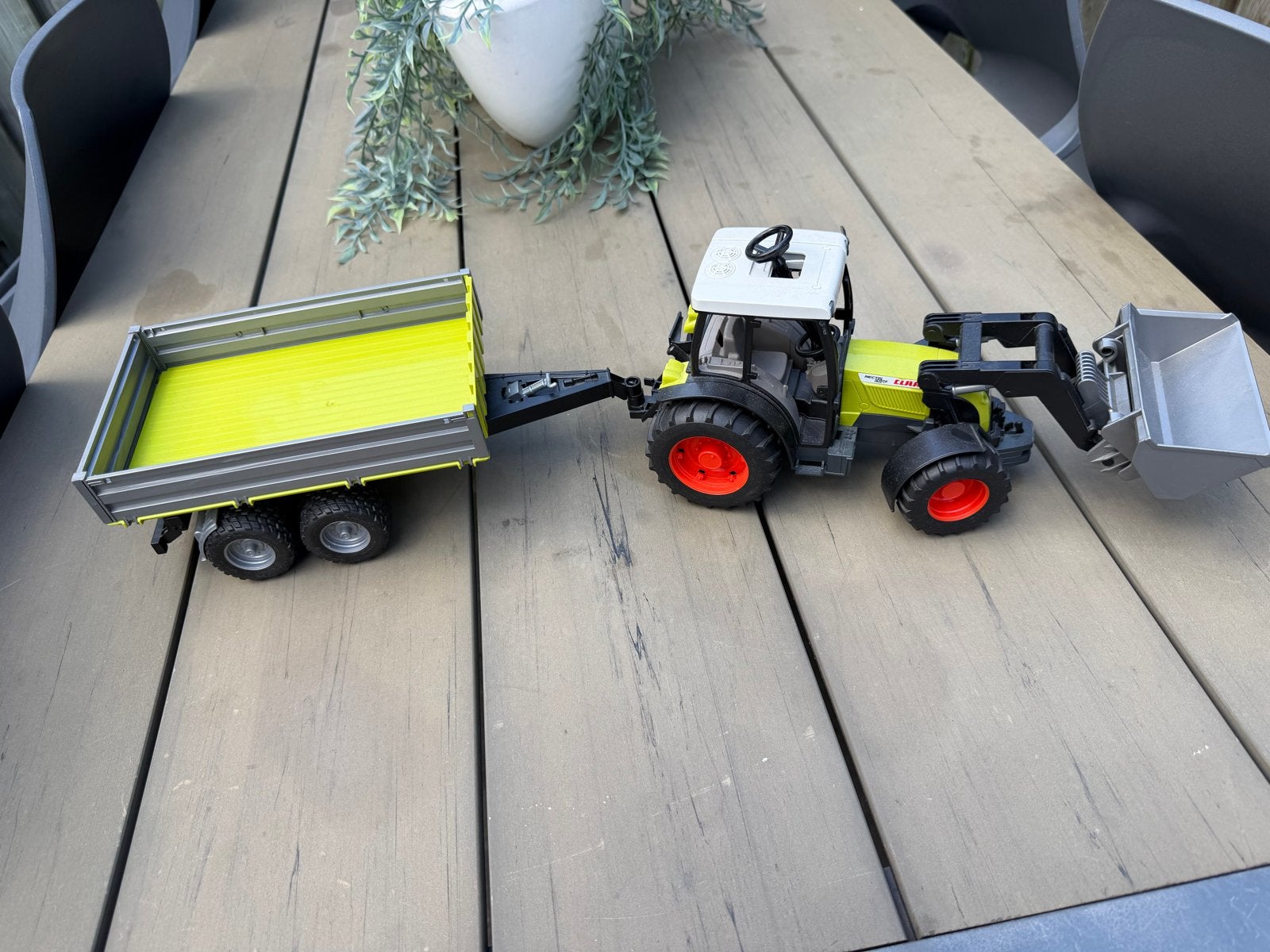 Claas Nectis tractor met aanhanger en vork, Ophalen of Verzenden, Gebruikt, Jongen of Meisje