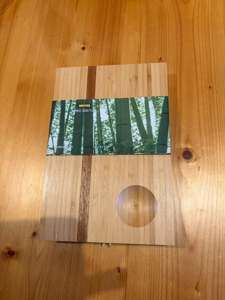 Sushiplank bamboo 27x18x3 xenos, Overige typen, Hout, Nieuw, Ophalen of Verzenden