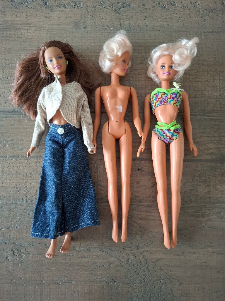 Barbie & Hasbro poppen – set van 3, Ophalen of Verzenden, Gebruikt, Barbie