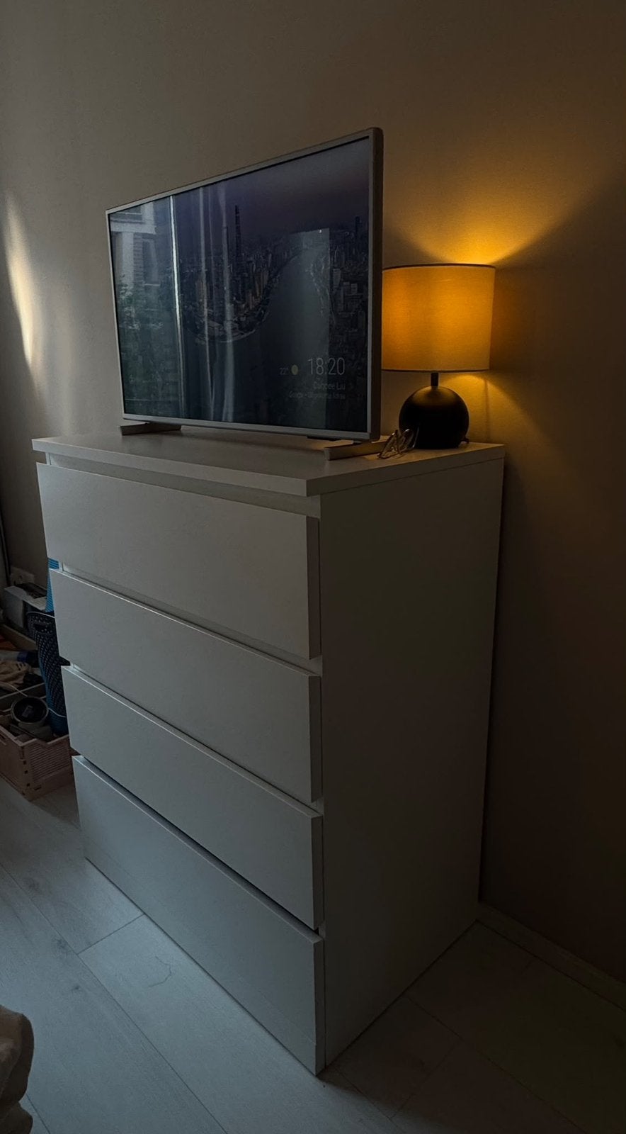 40 euro - Te koop: IKEA Malm ladekast met 4 lades, wit., Huis en Inrichting, Ophalen, 50 tot 100 cm, Zo goed als nieuw, 3 of 4 laden