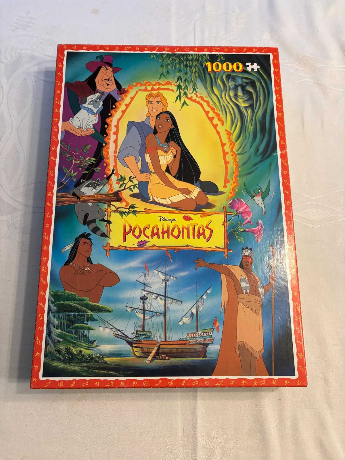 Disney's Pocahontas Legpuzzel 1000 stukjes Jumbo, Ophalen of Verzenden, 500 t/m 1500 stukjes, Zo goed als nieuw, Legpuzzel