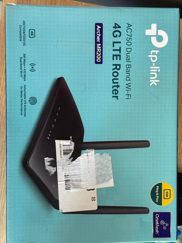 TP-Link Archer MR200 AC750 Dual Band 4G LTE Router, Ophalen, Zo goed als nieuw