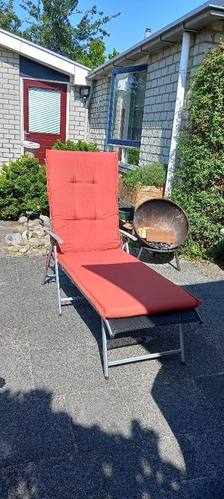 Tuinligbed, Tuin en Terras, Ligbedden, Ophalen, Gebruikt, Metaal, Verstelbaar