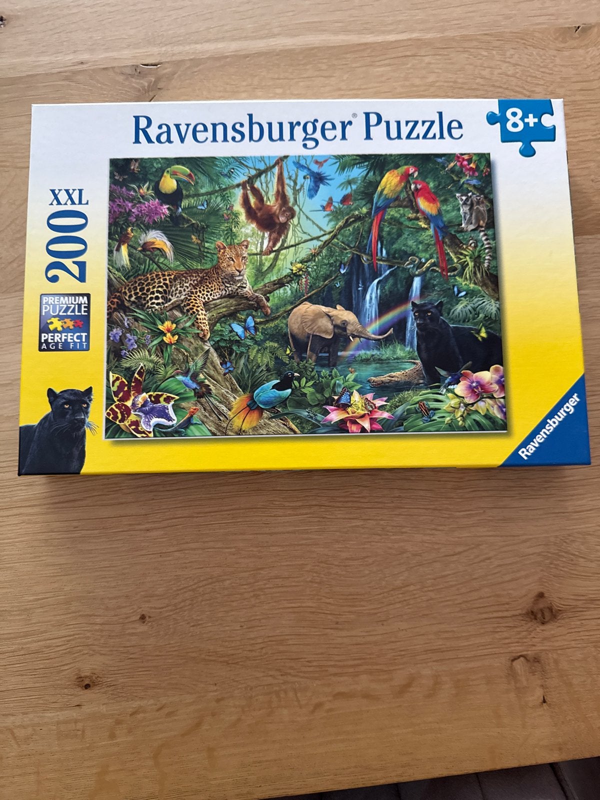 Ravensburger Puzzel 200 Stukjes - Jungle Dieren 8+, Ophalen of Verzenden, Meer dan 50 stukjes, Zo goed als nieuw, 6 jaar of ouder