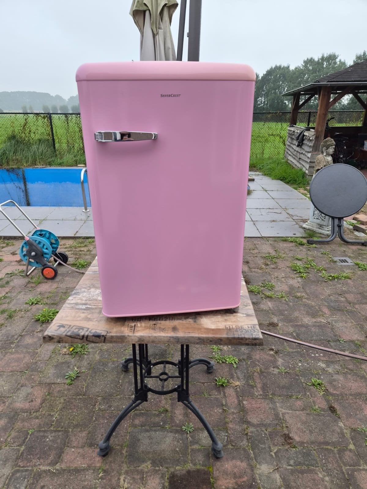 Roze SilverCrest Koelkast - Compact en Stijlvol, Zonder vriesvak, 45 tot 60 cm, Ophalen, 85 tot 120 cm