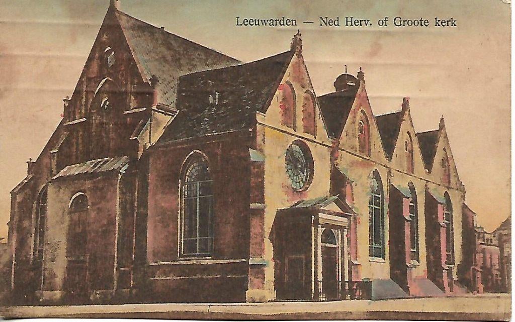 Leeuwarden- -N.H. of Groote Kerk., Verzenden, 1920 tot 1940, Gelopen, Friesland