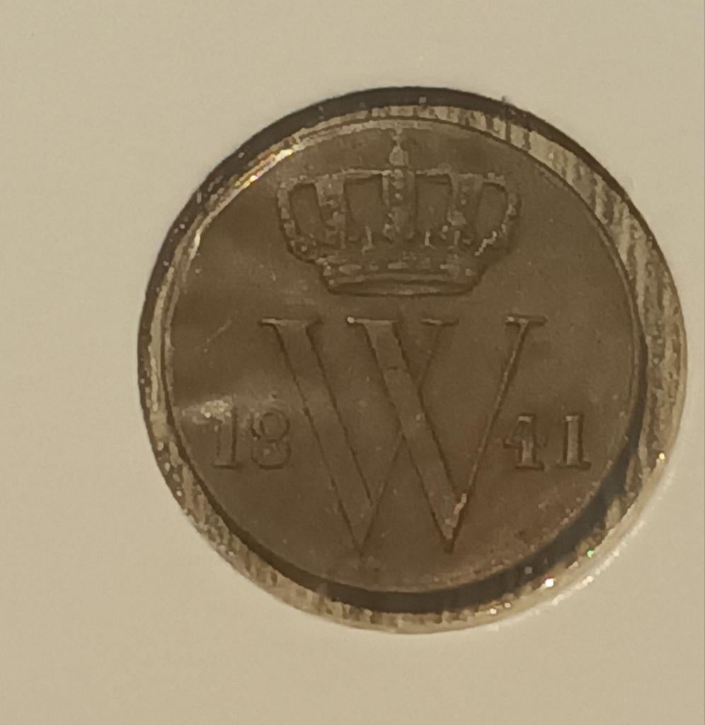 Halve cent Willem II 1841, Postzegels en Munten, Munten | Nederland, Ophalen of Verzenden, Koning Willem II, Losse munt