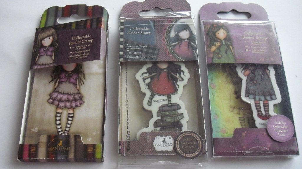 Santoro Gorjuss collectable mini rubber stamp Rainbow Dreams, Verzenden, Zo goed als nieuw, Clearstamp