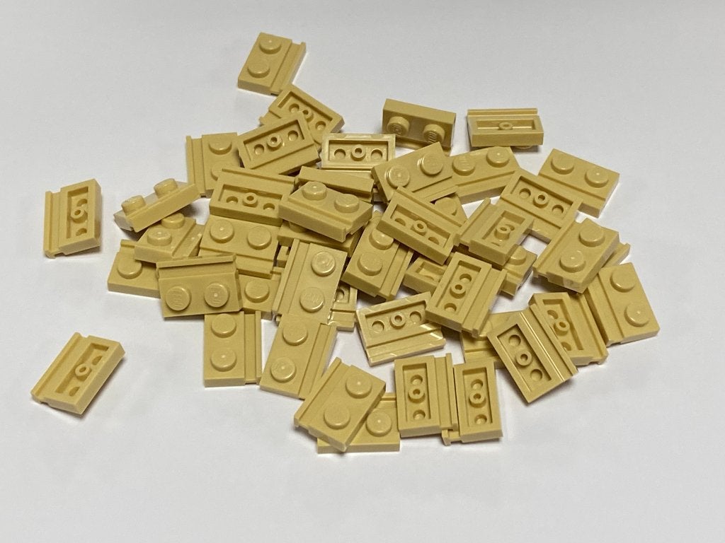Partij 50x nieuwe 1x2 Lego rails plaatjes in diverse kleuren, Overige thema's, Lego, Nieuw, Ophalen of Verzenden