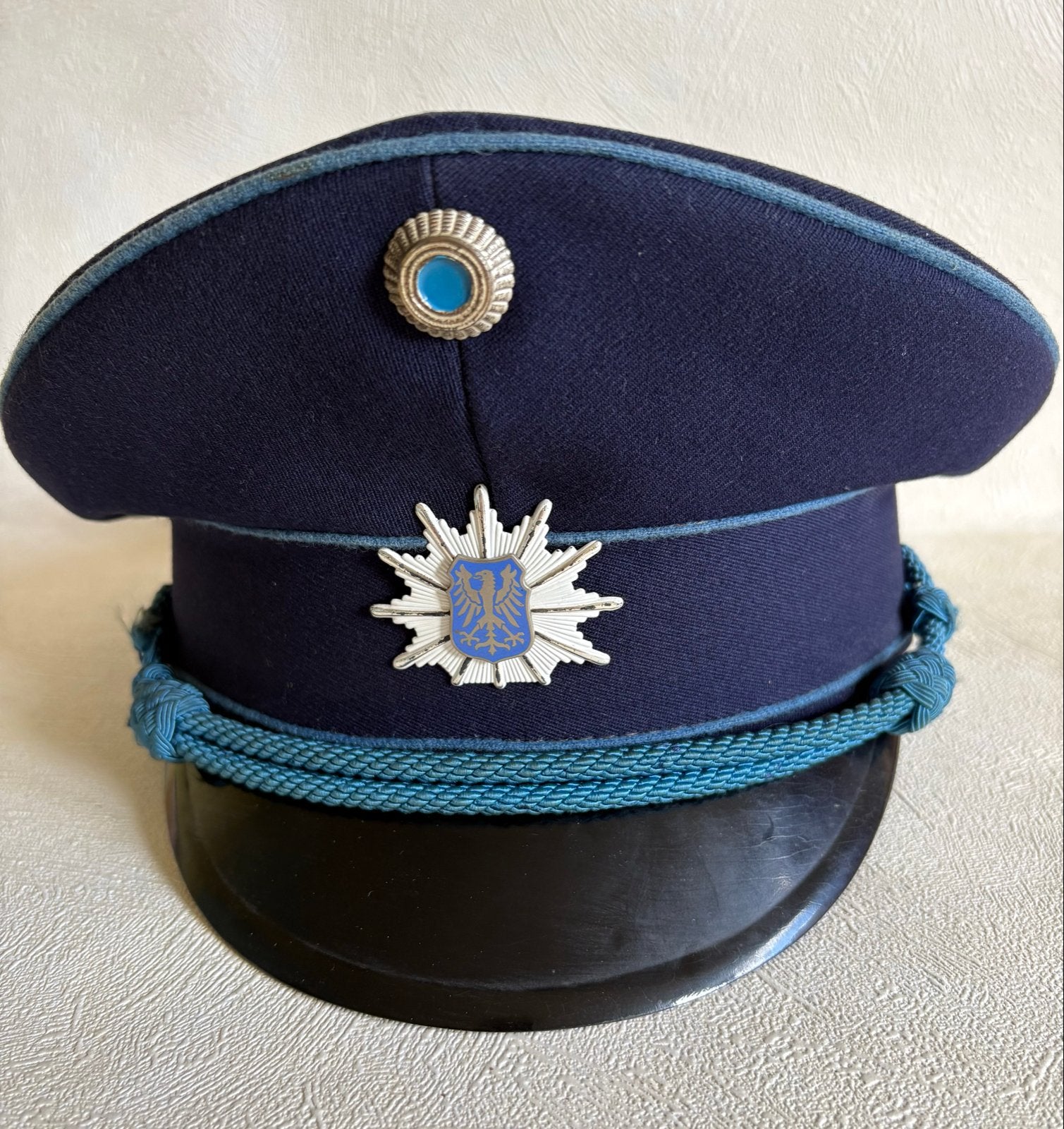 Duitse Politie Schirmmütze - Dienstpet, Ophalen of Verzenden, Overige soorten, Duitsland, Helm of Baret