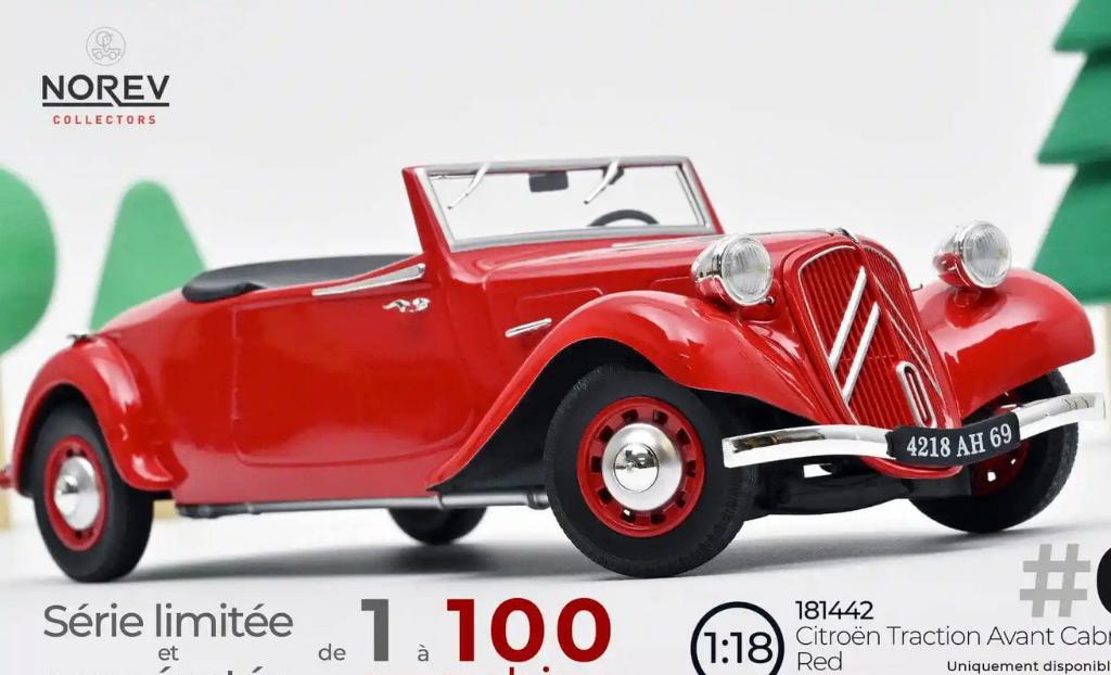 Citroen Traction Cabrio 11B 1939 1/18 LIM. ED NOREV 181442, Hobby en Vrije tijd, Modelauto's | 1:18, Verzenden, Nieuw, Auto, Norev