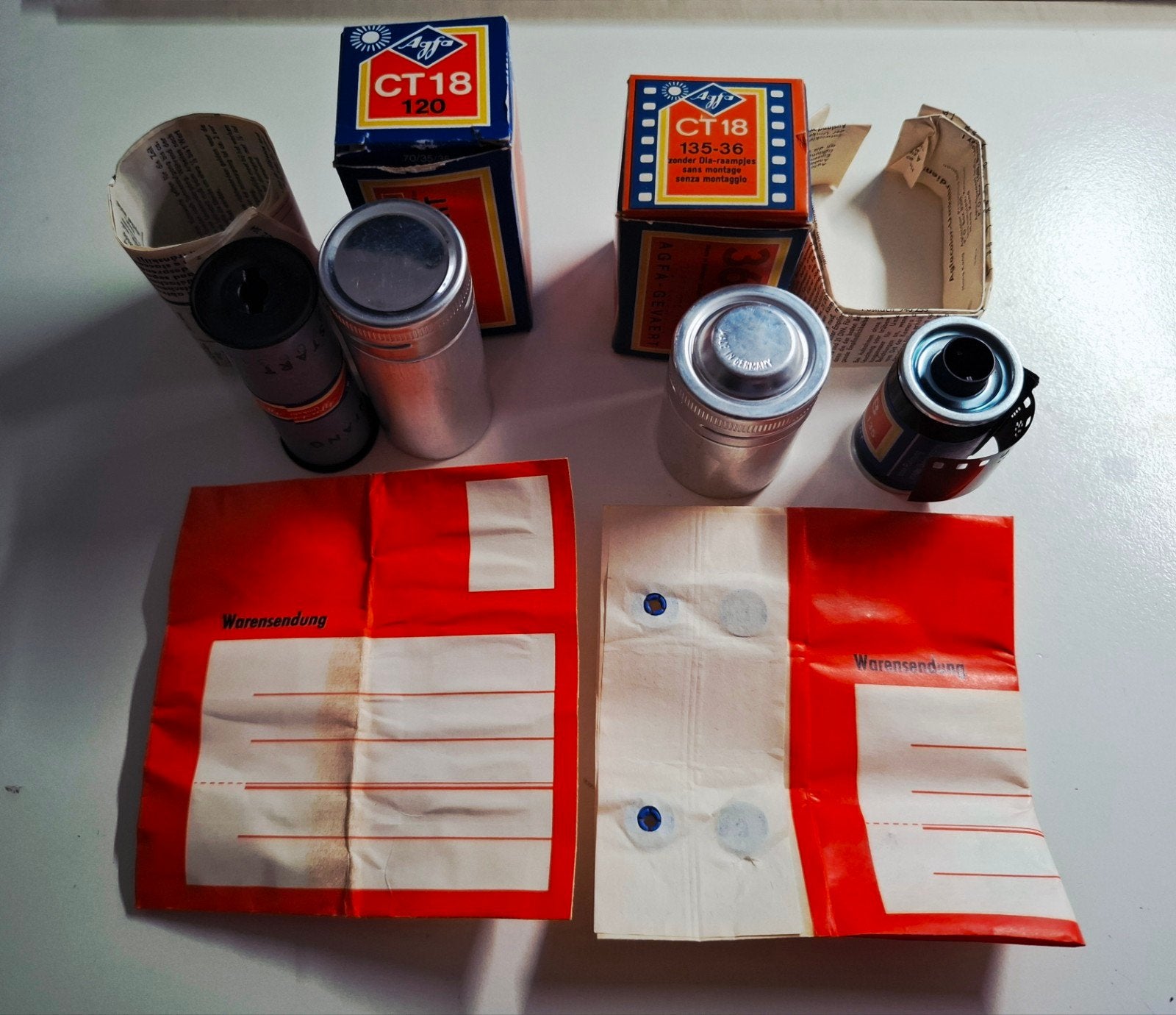 Vintage Agfa Agfacolor CT18 135 en 120 film, Ophalen of Verzenden, Accessoire