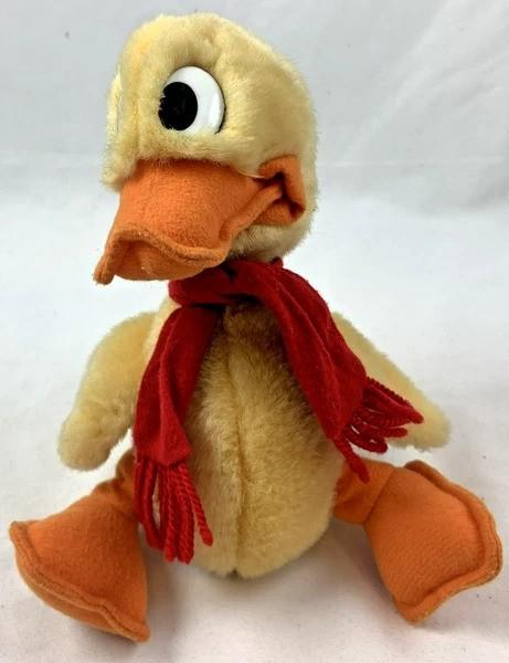 Alfred J. Kwak Knuffel Eend met Rode Sjaal Vintage 20cm 1989, Coolsingel 104, 3011 AG Rotterdam, Netherlands, Overige merken, Zo goed als nieuw