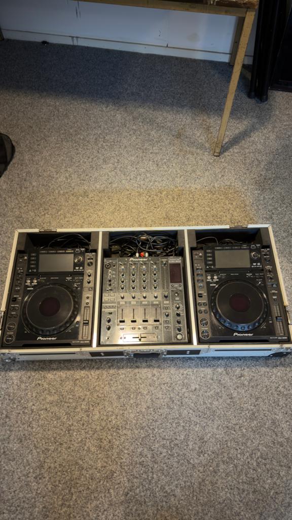 Pioneer DJ-set: 2x CDJ-2000 & DJM-800 in flightcase, Ophalen, Gebruikt, Dj-set, Pioneer