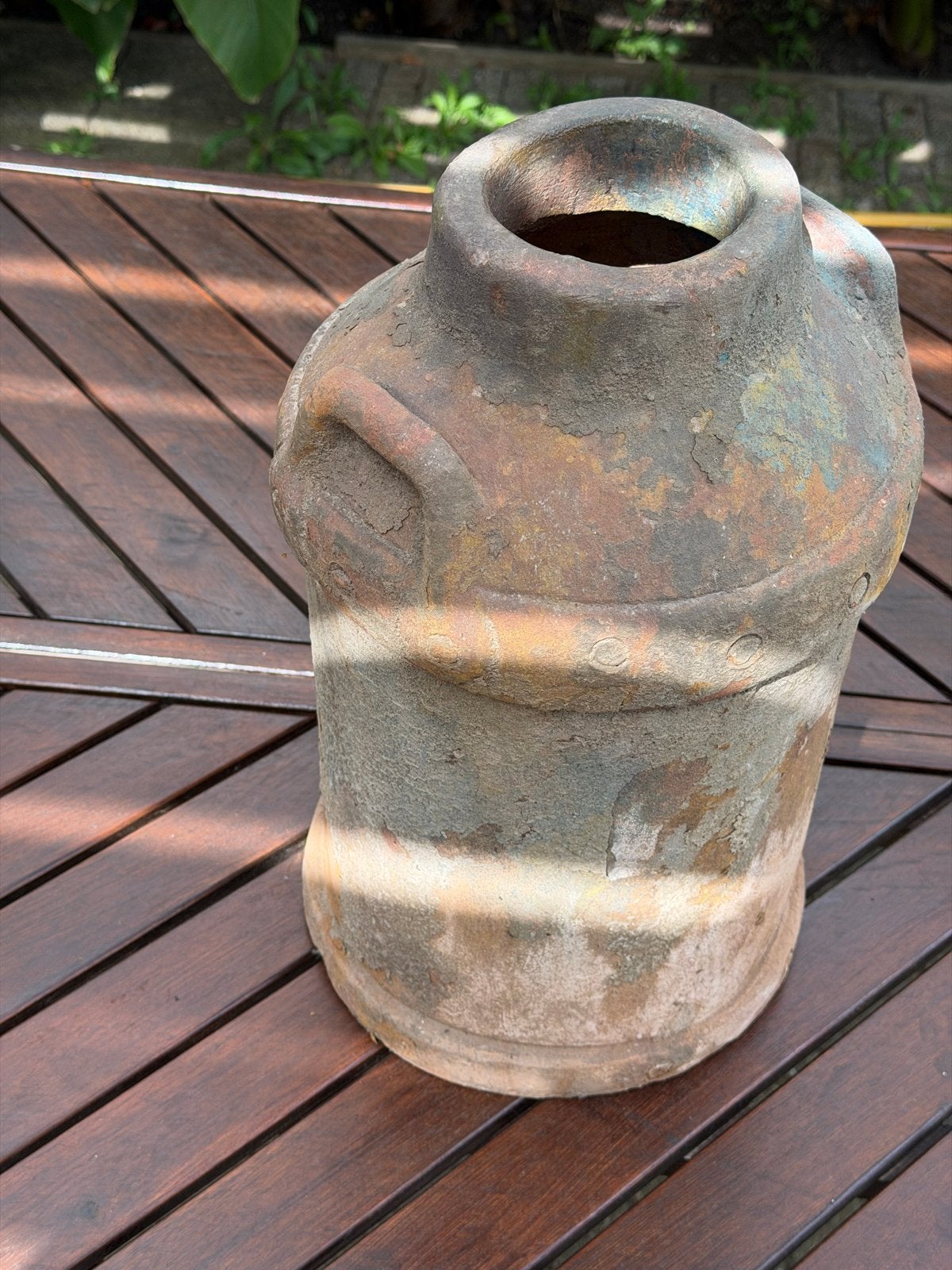 Landelijke Antieke Kruik Vaas Sobere Wabi Sabi-Hoffz Stijl, Ophalen