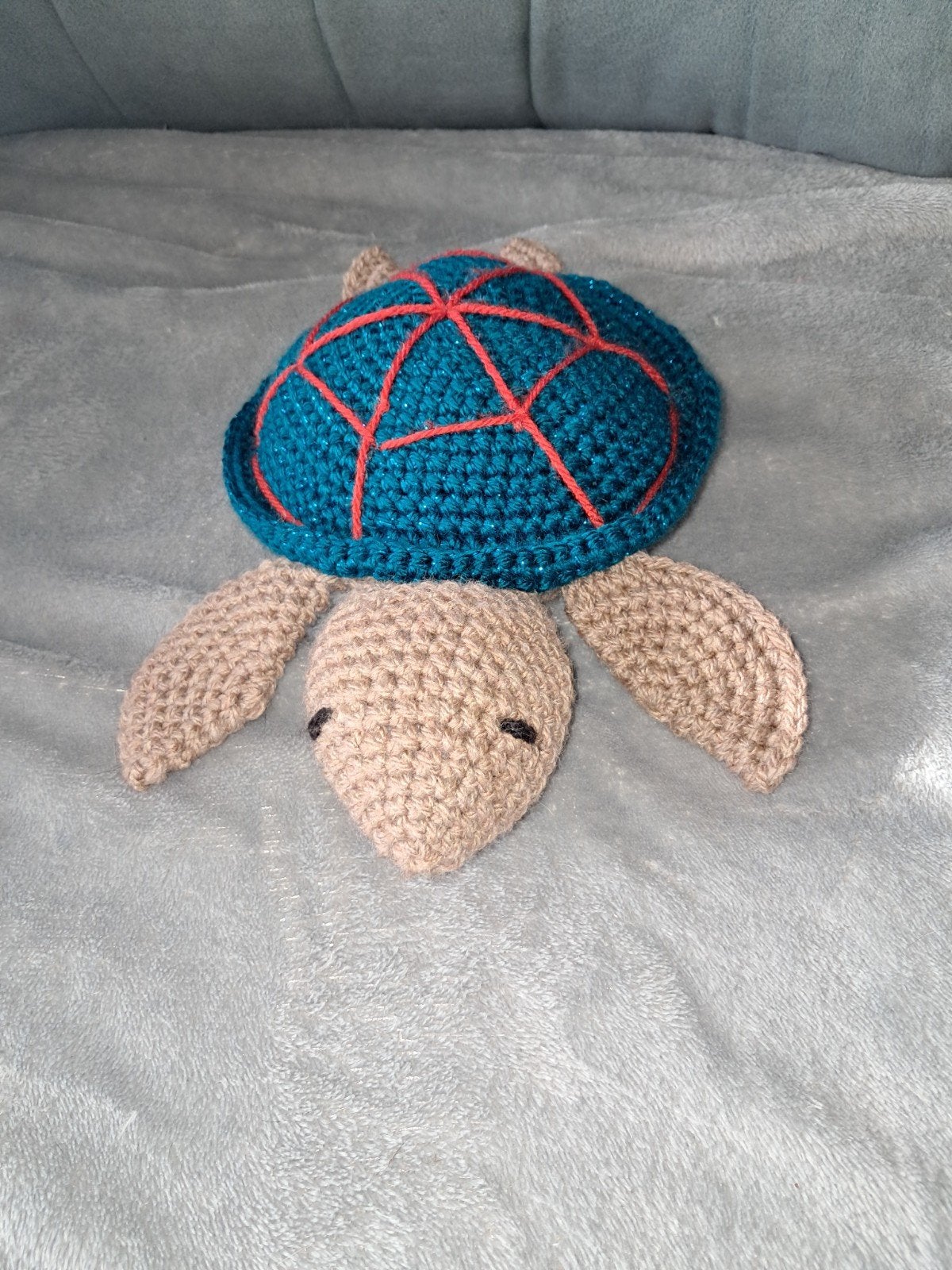 Gehaakte Schildpad Knuffel - Handgemaakt, Overige merken, Overige karakters, Ophalen of Verzenden, Zo goed als nieuw