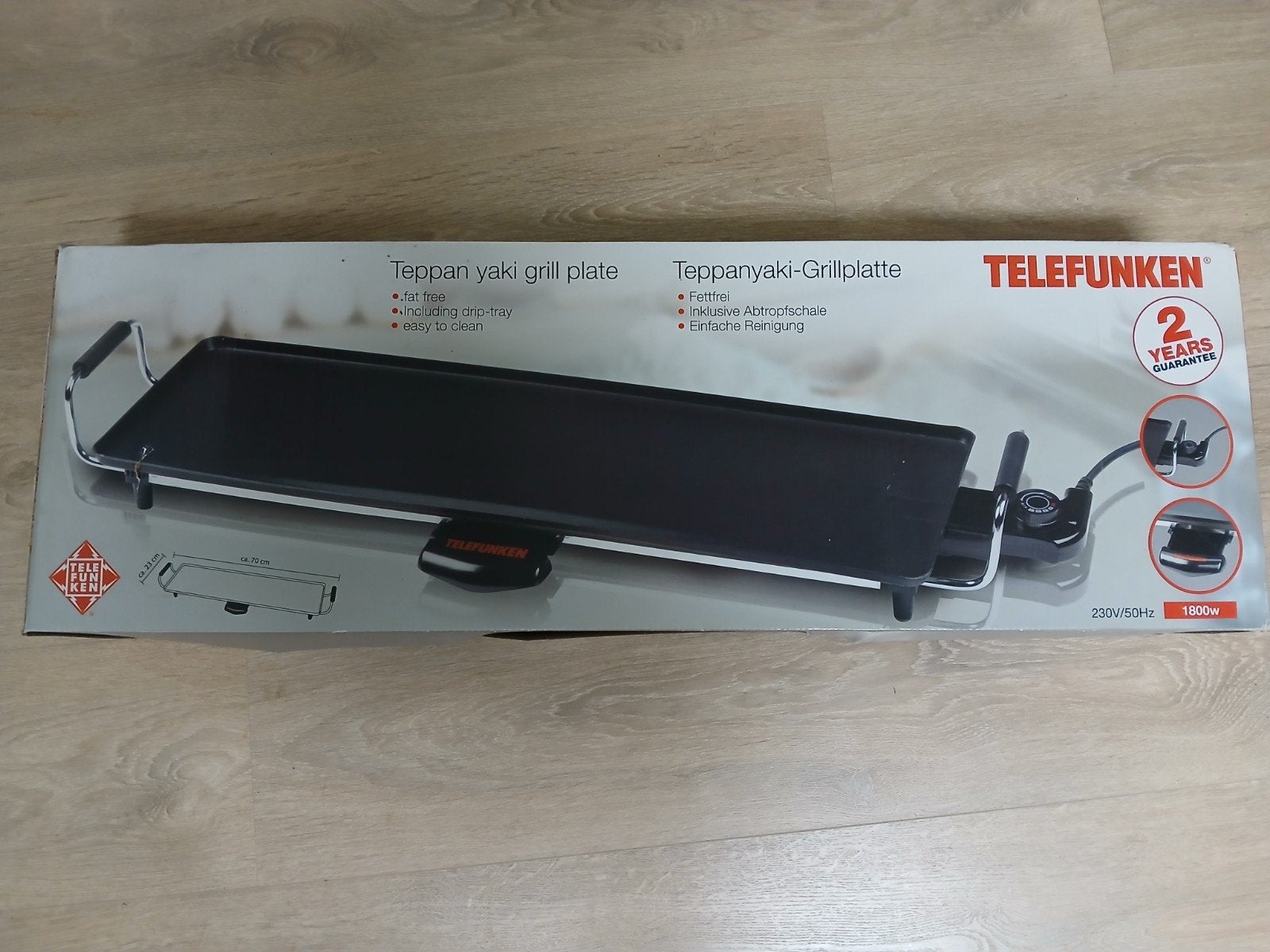 Tappen Yaki grillplaat 70cm elecktrisch, nieuw in doos, Ophalen of Verzenden, Nieuw