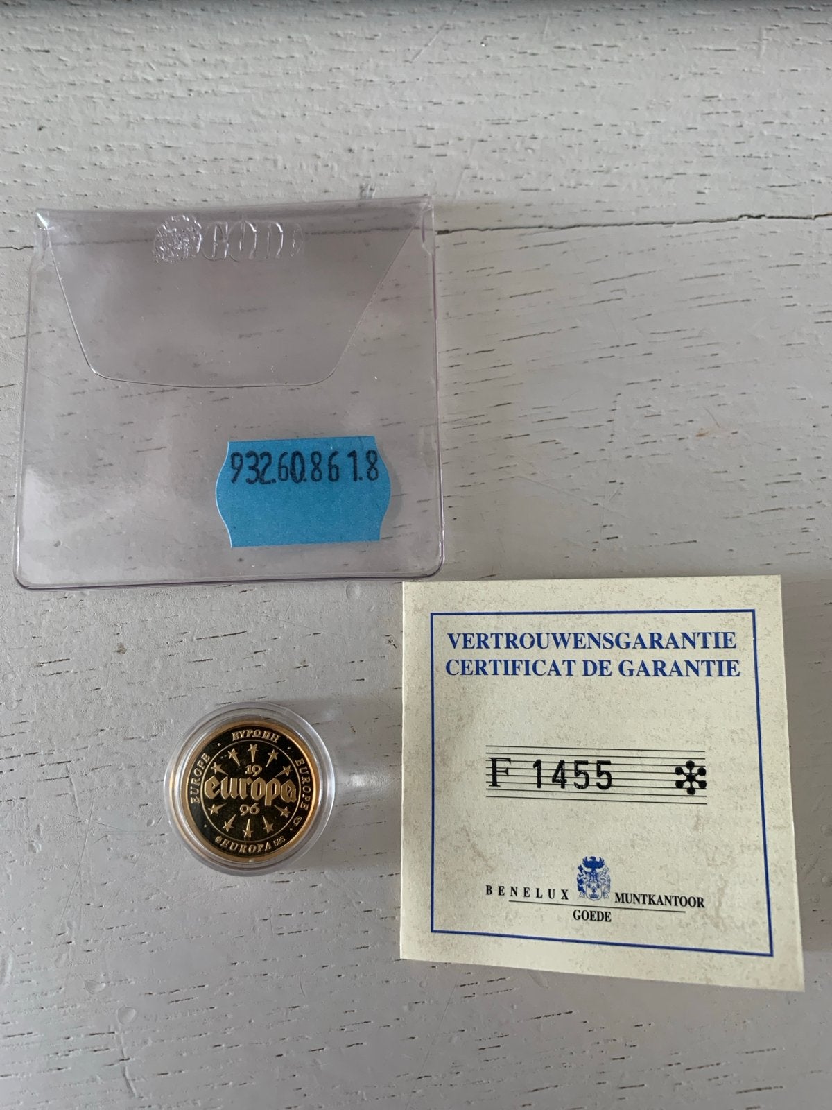 Gouden munt 'Europa 1996’met certificaat, Koningin Beatrix, Losse munt, Goud, Overige waardes