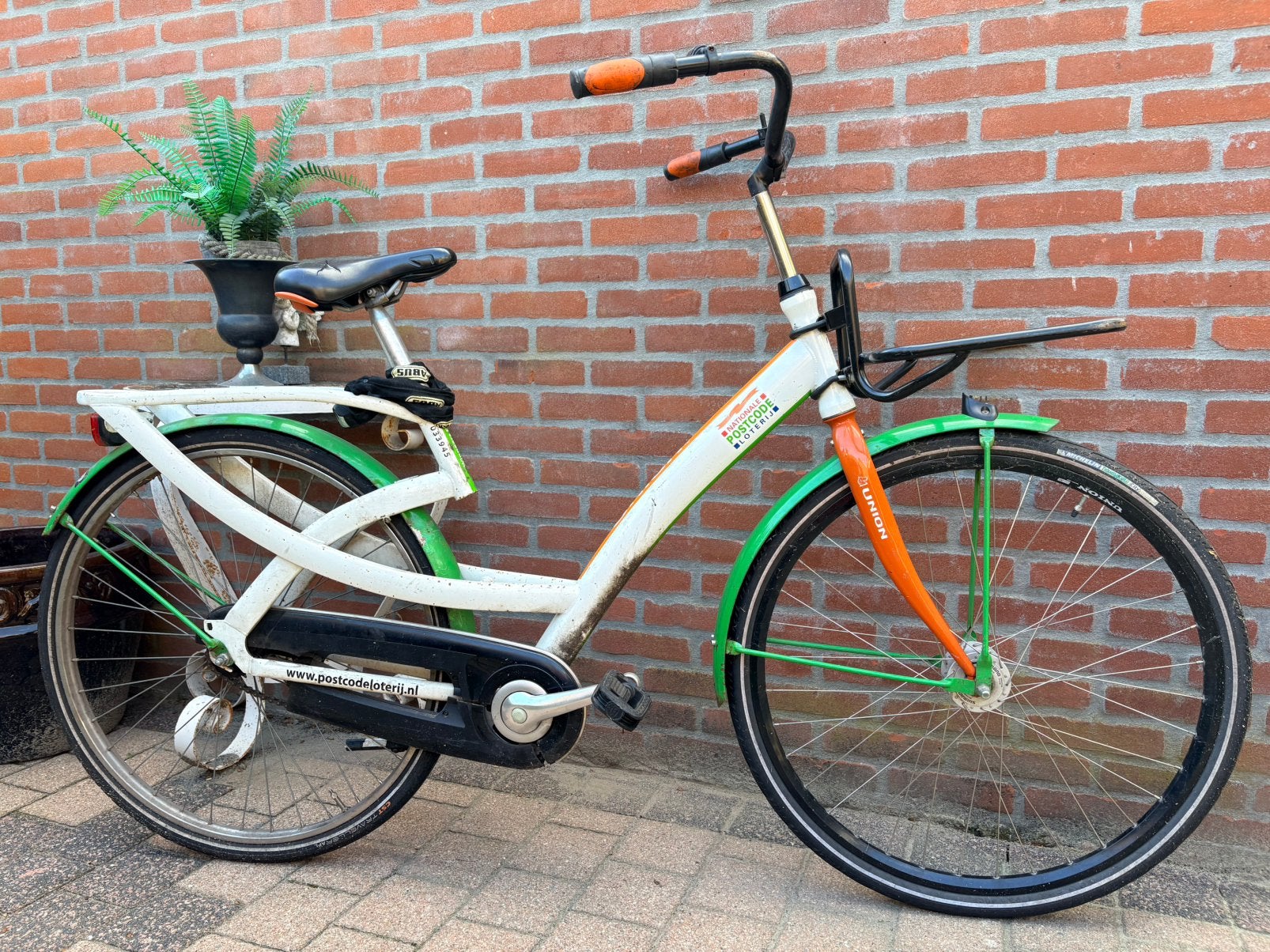 Union transport postcodeloterij fiets, Ophalen, Gebruikt, Staal, Terugtraprem
