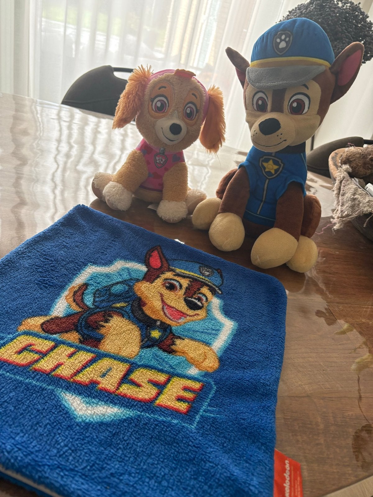 Paw Patrol dekbedovertrek met knuffels Skye en Chase, Zo goed als nieuw, Meerkleurig, Paw Patrol, Hond