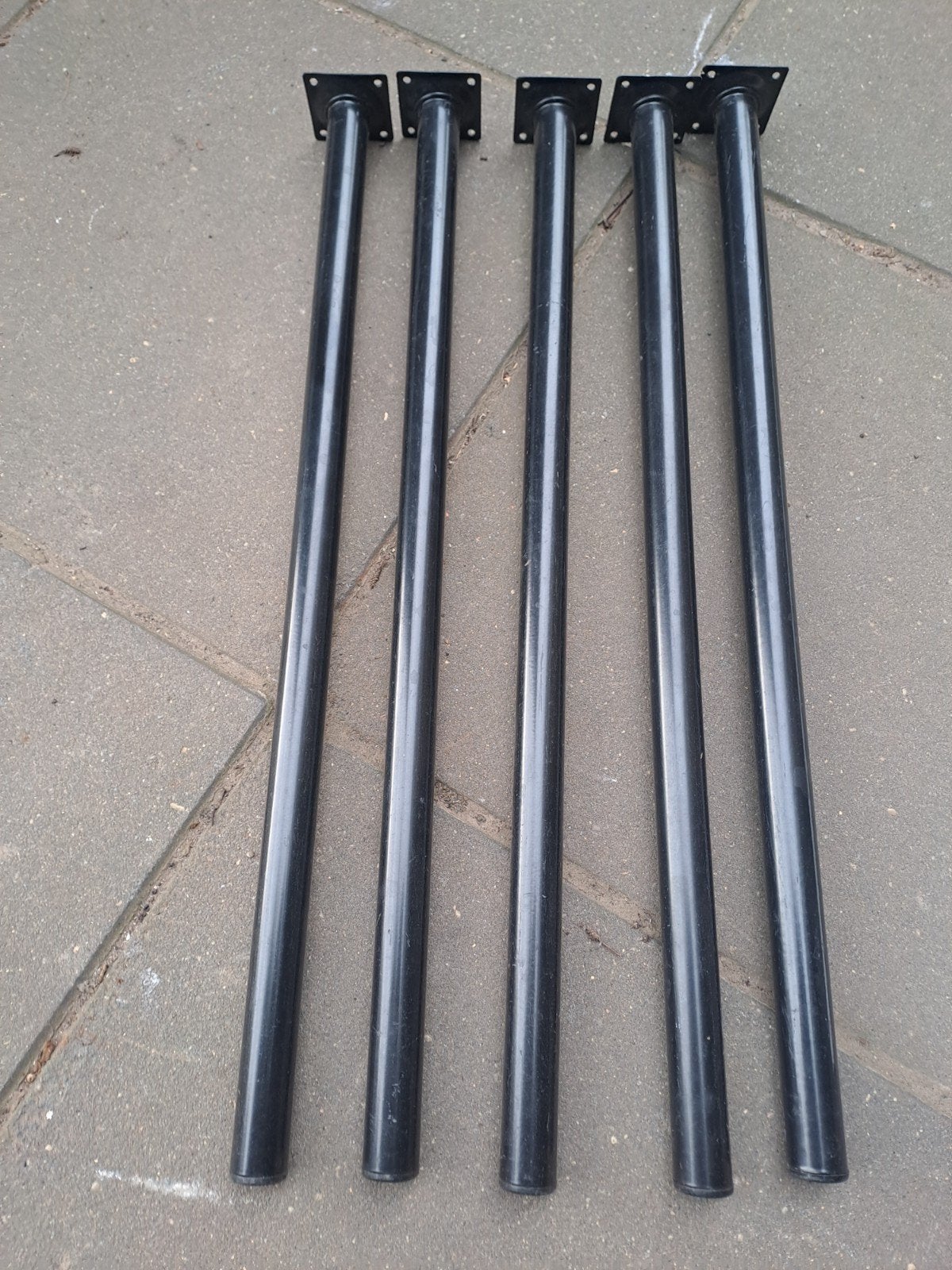 9 Tafelpoten (5 zwart, 4 wit) - 70 cm lang, Huis en Inrichting, Tafelonderdelen, Tafelpoot, Gebruikt, 50 tot 100 cm, Ophalen of Verzenden