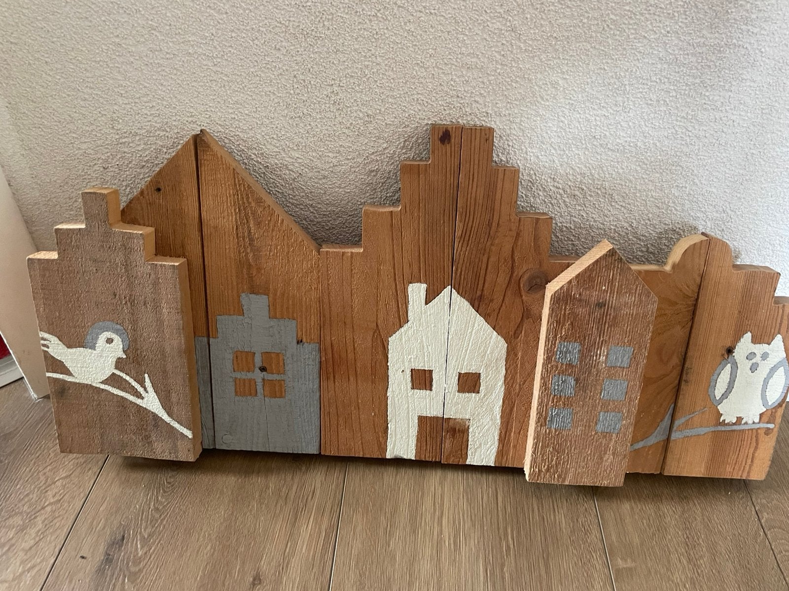 Kinderkamer decoratie huisjes, Ophalen, Zo goed als nieuw, Minder dan 50 cm, Schilderij