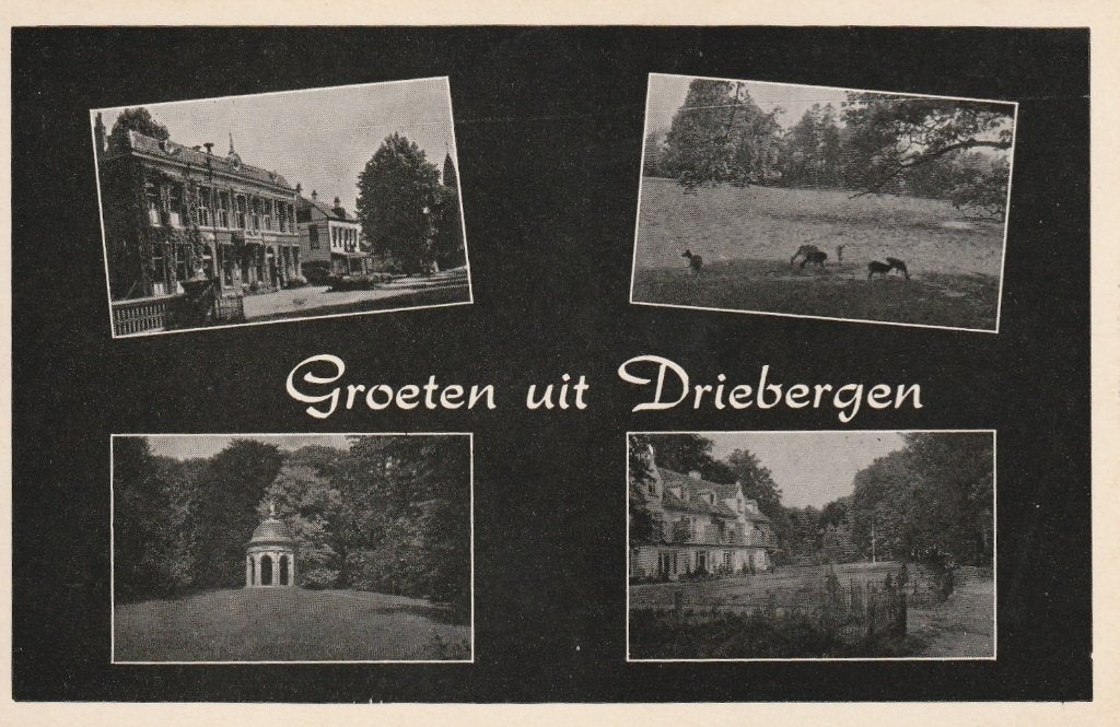 DRIEBERGEN Gemeentehuis Koepel Hertenkamp Groeten, Verzenden, 1940 tot 1960, Ongelopen, Utrecht