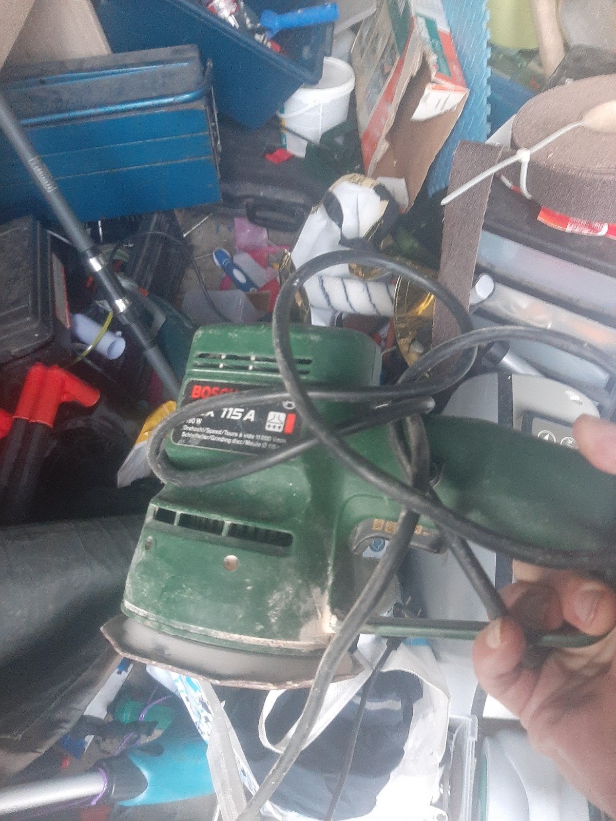 Bosch PSS 115 A Vlakschuurmachine, Ophalen of Verzenden, Gebruikt, Minder dan 600 watt, Vlakschuurmachine