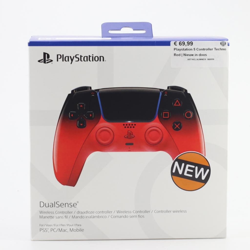 Playstation 5 Controller Techno Red | Nieuw in doos, Sony, Zo goed als nieuw, Support@sony.com, 1-7-1 Konan, Minato-ku
Tokyo 108-0075
Japan