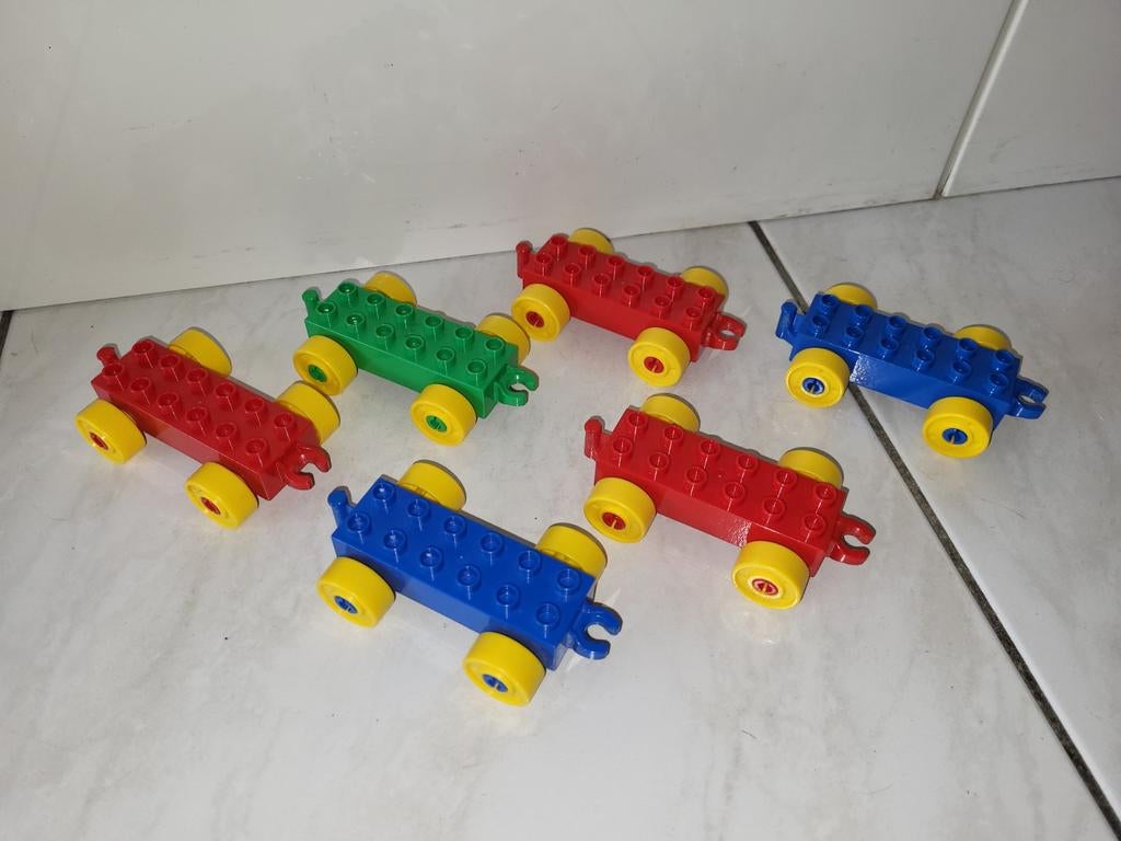 Duplo set met 6 karretjes treintje, Gebruikt, Ophalen of Verzenden, Duplo, Duplo