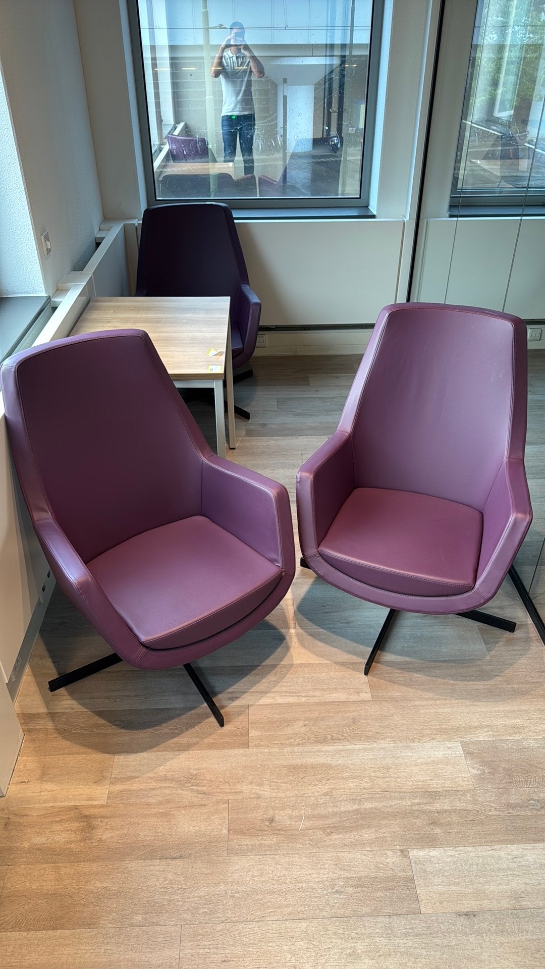 Stoelen paars leer, Ophalen, Overige kleuren, Leer