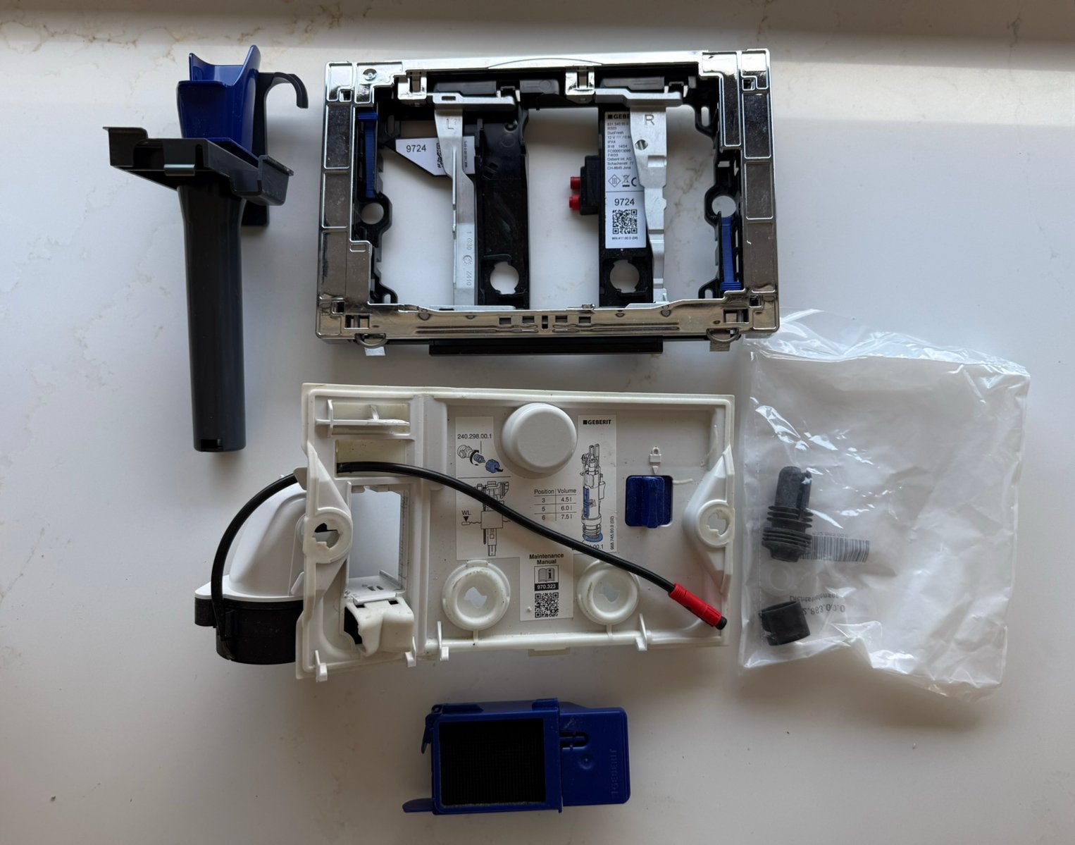 GEBERIT DuoFresh module voor geurafzuiging Glansverchroomd, Doe-het-zelf en Verbouw, Sanitair, Ophalen of Verzenden, Nieuw, Toilet