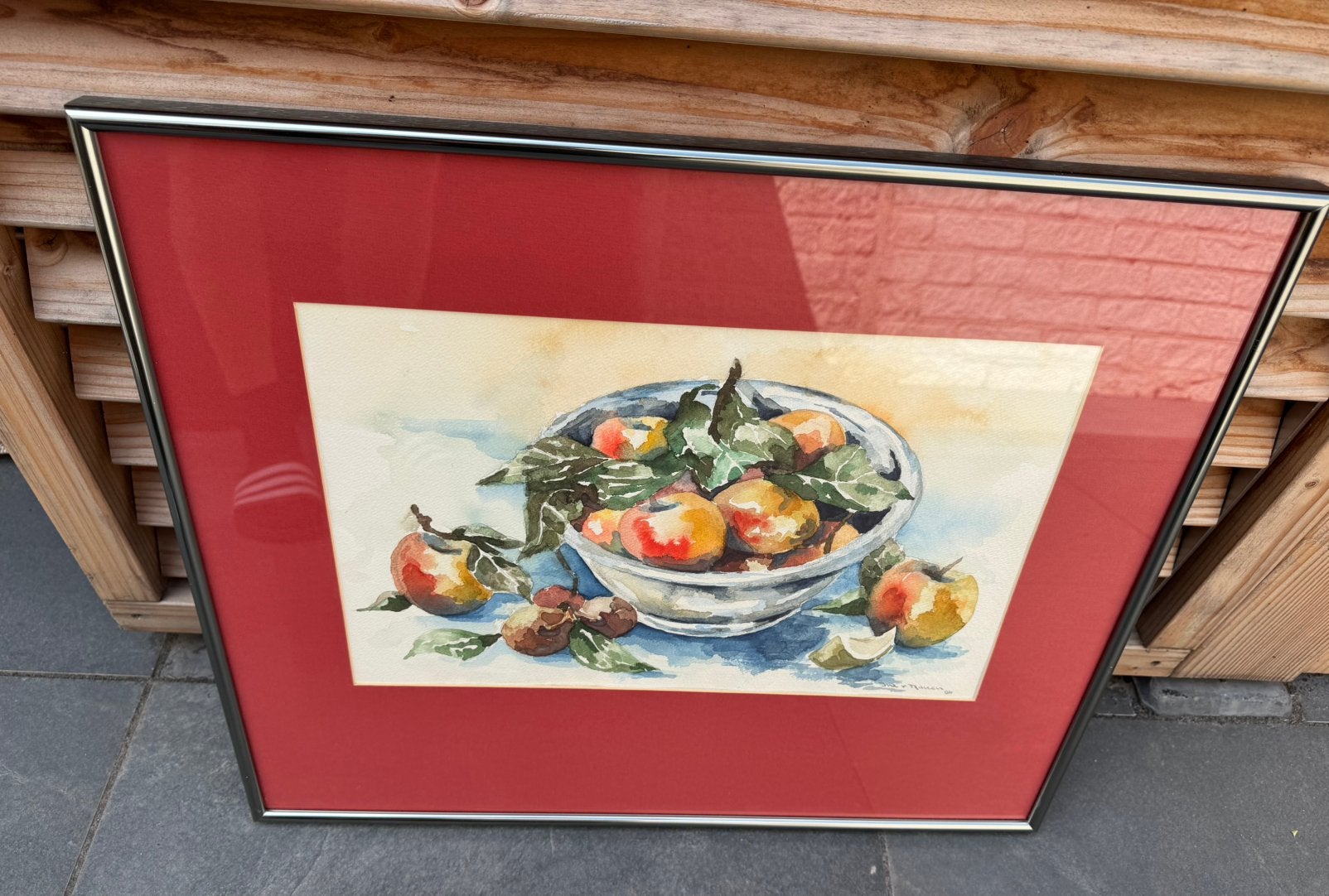 Schilderij stilleven, Antiek en Kunst, Stilleven, Ophalen of Verzenden, Origineel werk, Klassiek