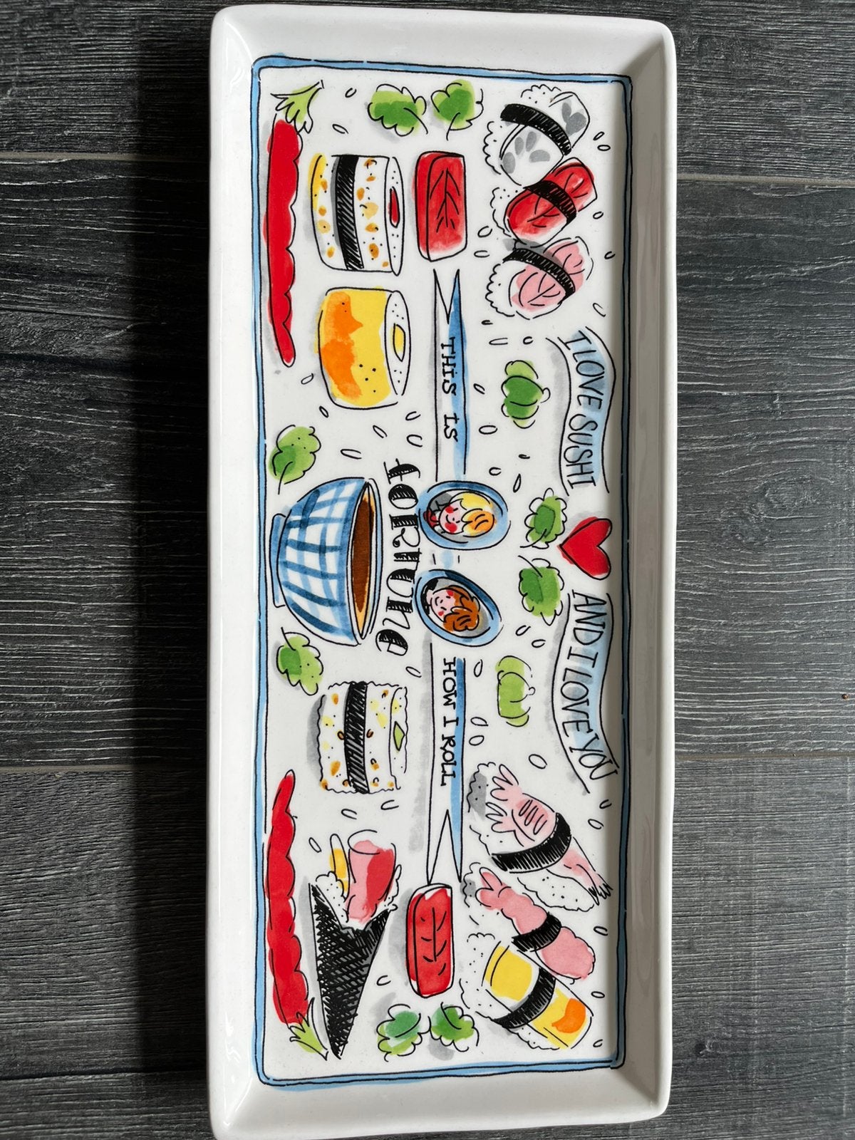 Blond Sushi bord, Ophalen of Verzenden