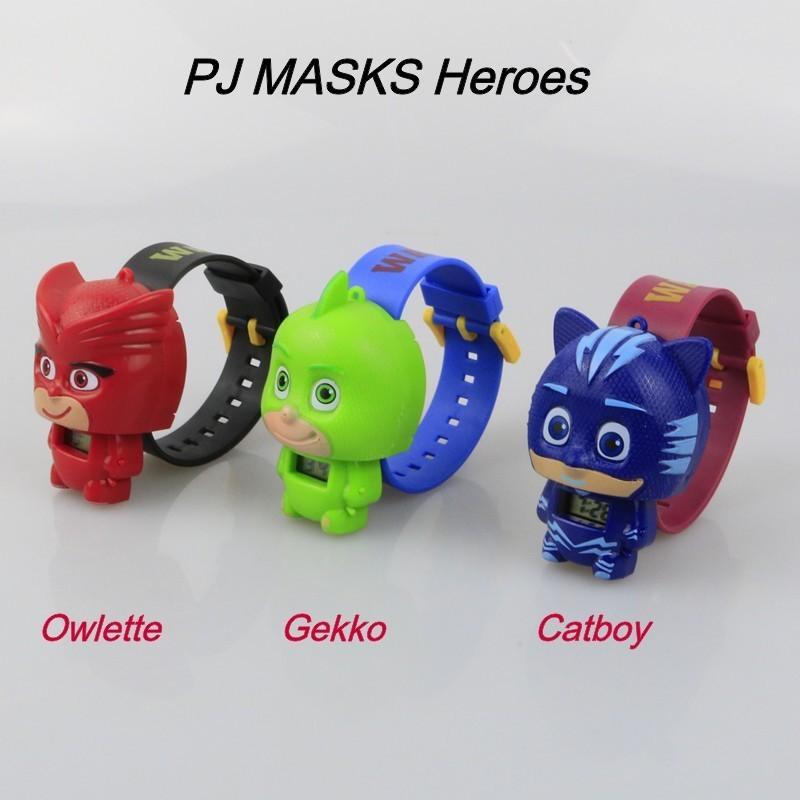 PJ MASKS Multifunction horloges CATBOY, OWLETTE & GEKKO, Sieraden, Tassen en Uiterlijk, Verzenden, Nieuw, Jongen of Meisje