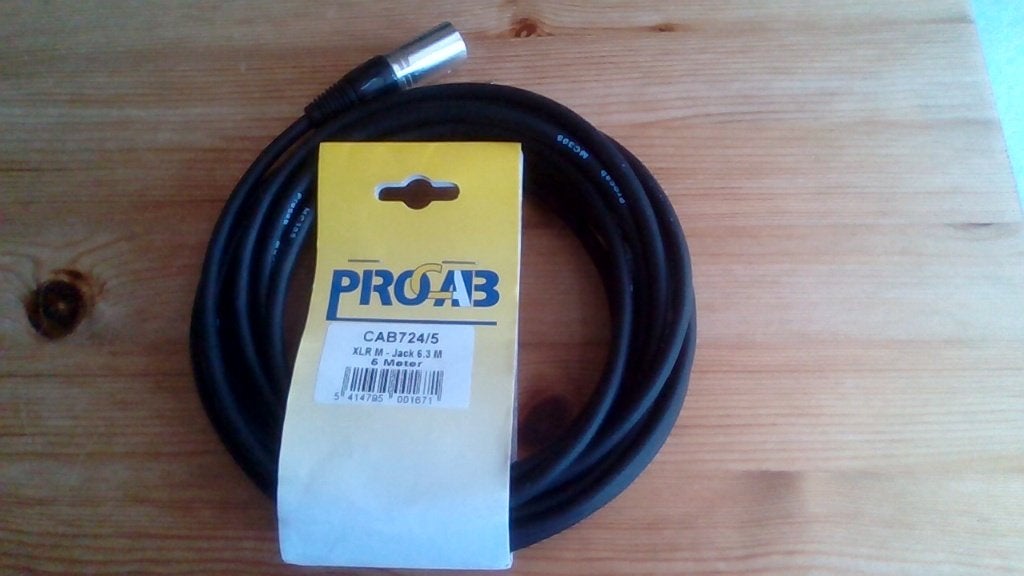 XLR M Jack kabel 5 meter, Ophalen of Verzenden, Nieuw, Instrument
