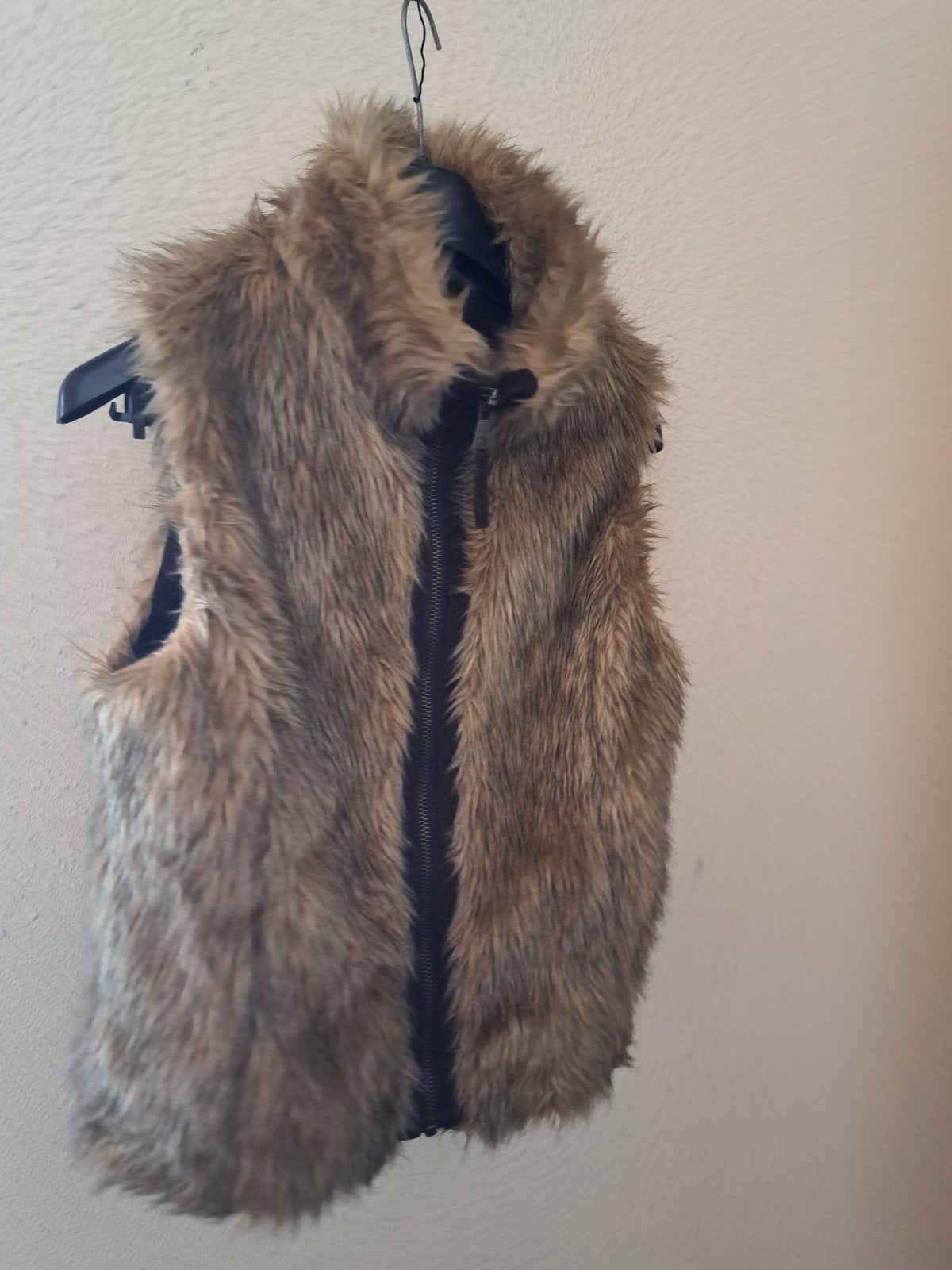 Leuke bodywarmer nepbont mt L, Ophalen of Verzenden, Zo goed als nieuw, Maat 38/40 (M), Zwart