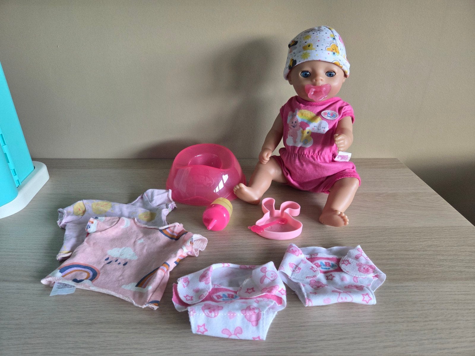 Baby Born pop 36 cm met accessoires en Hema pyjama's, Kinderen en Baby's, Ophalen of Verzenden, Zo goed als nieuw, Babypop